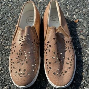 Jack Rogers Women's Tan Laser-Cut Sneakers